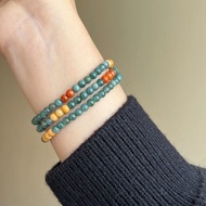[Yuye] Natural Guatemala Blue Jade Multi-Circle Chain New Chinese Bracelet Lucky Bracelet Lucky Brac