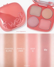 Fwee Eyeshadow Palette CP01EP01 ชุดแต่งตาสี Quad สไตล์เกาหลี แป้งฝุ่นเนื้อนุ่ม ติดทนนาน แพะห้อยเครื่