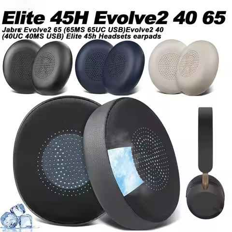 Earpads Compatible Evolve2 65 (65MS 65UC USB) Evolve2 40 (40UC 40MS USB) Elite 45H Memory foam Cushi