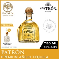 Patron Anejo Tequila - 750ml / 75cl 40% ABV - Spirit Aged in Oak Whiskey Barrels + FREE Patron Mini 