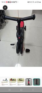 uonibaby五合一儿童滑板车三轮车宝宝多功能推车推杆骑行轻便折叠