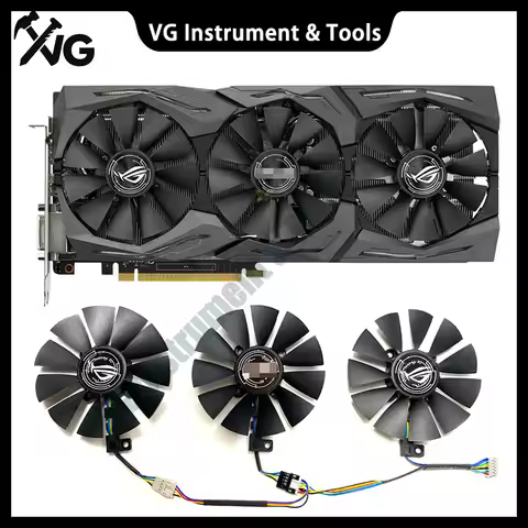 1/3 Pcs New For ASUS GeForce GTX1060 1070 1080 1080ti ROG STRIX Graphics Card Replacement Fan FDC10U
