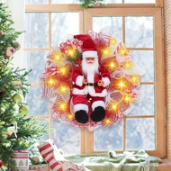 Party Christmas Scene Color Ornaments Props Wreaths Hanging Decorations Holiday Public Window Garlan