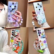 Casing For Huawei P30 lite Y7A Y9S Y6S Y6P Y7 Pro 2018 Y9 prime 2019 GR5 2017 Phone Case Soft TPU Graffiti Smile Butterfly Love Card Clear Cover With Lanyard