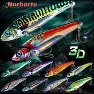 NORBORTO 1Pcs  Fishing Lure,  Eyes Metal Hard Squid Bait, Durable Jigging 5g 15g Lifelike Sea Fishin