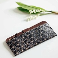 日本直送🇯🇵日本製印傳屋鈴蘭花薄長銀包