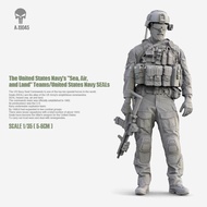 1/35 Resin Figure Kits US Navy Seal Assault Resin Soldier self-assembled(50mm) A-19045