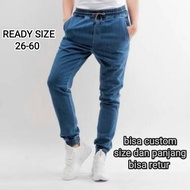 B&D (BIG SIZE READY) JOGGER DENIM PANTS/ MEN'S LONG PANTS JOGGER DENIM/ JOGGER PANTS DENIM/ JOGGER P