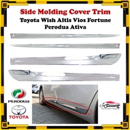 Car Door Side Molding Protective Cover Trim / Chrome  ( Toyota Wish Altis Vios Fortune / Perodua Ati