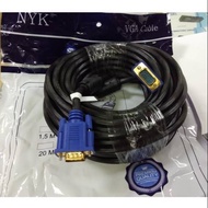 NYK VGA Cable 15M VGA Cable GOLD 15 METER Connector Gold male to male 15m