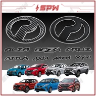 PERODUA LOGO EMBLEM WORDING Cover Lambang Frame Front Rear Logo Ativa Axia Aruz Alza Bezza Myvi Viva
