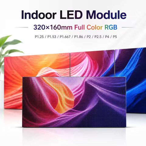 Indoor LED Module 320x160mm P1.25 P1.53 P1.667 P1.86 P2 P2.5 P3.076 P4 P5 Full Color RGB Panel