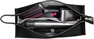 HZMM Pu Leather Travel Case Travel Case Compatible with Dyson Airwrap Styler, Portable Waterproof Dyson Airwrap Travel Case, Organizer Bag for Shark FlexStyle Attachments Storage, Black, Classic
