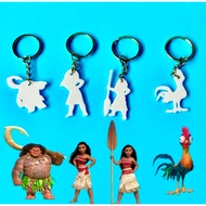 4 pcs Moana keychain 3d print | Maui keychain | Hei Hei keychain