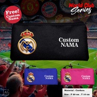 Children's Pencil Case with Top European Club Motif World Club Series Real Madrid Barcelona AC Milan