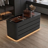 BKPH Minimalist Cloakroom Island Cabinet High- End Jewelry Display Cabinet Storage Chest Island Tabl