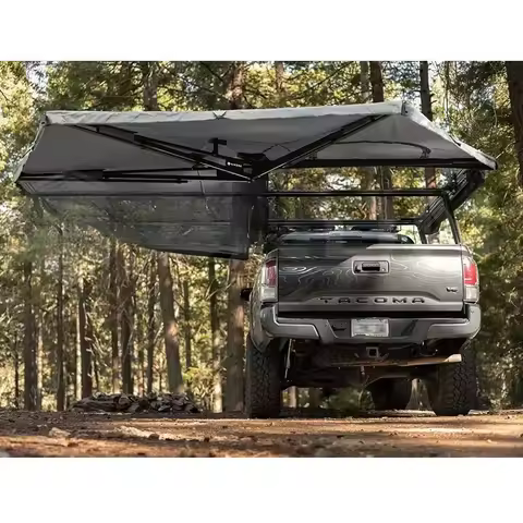 4x4 No MOQ Canvas Waterproof 270 Awning with Lights Awning for Car 270 Outdoor 270 Awning Free Stand