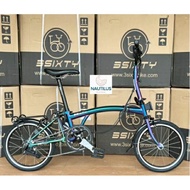 3Sixty 16" Folding Bike [6 Speed M Bar] - 2022 Special Edition Metallic Oil Slick [WITH FREE GIFT] [Authorised Reseller]