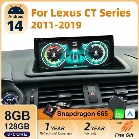 For Lexus CT 200h Wireless Carplay Android Auto Navigation Stereo Car Radio Multimedia Video Player