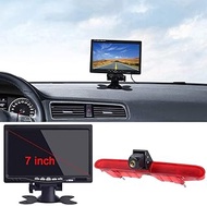 〔12mm Lens CMOS Camera + 7'' TFT LCD Monitor〕Car HD waterproof 3rd Brake Light Reverse Camera for Pe
