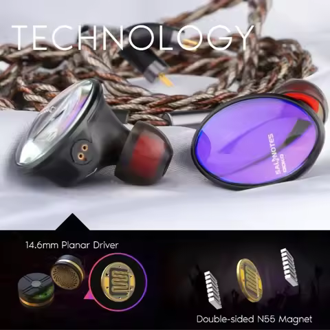 7HZ Crinacle Salnotes Dioko 14.6mm Planar Diaphragm Driver Music HIFI Earphones