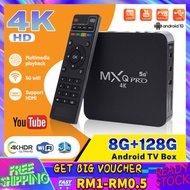 【Malaysia Spot Sale】MXQ Pro TV Box 4K HD 8+128G 2.4G/5G WiFi Connection MaliG31 CPU Media Player TV Box