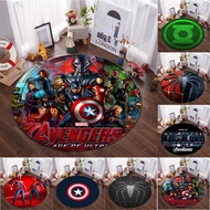 The Avengers Spiderman Printed Cartoon Round Rug Chair Floor Mat Circle Carpet Doormat Antislip Deco