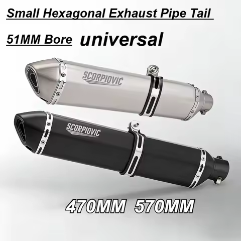 51MM Universal Motorcycle Exhaust Muffler Exhaust DB killer Escape Moto for CBR1000 Tmax530 F650GS R