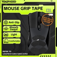 TALONGAMES Mouse Anti Slip Grip Tape for Logitech G403 / G603 / G703 Mouse,Palm Sweat Absorption