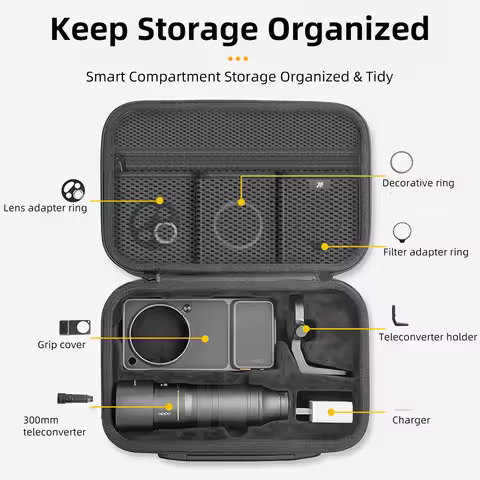 Hard Case for OPPO Find X9 Ultra Hasselblad Master Kit Waterproof Shockproof EVA Bag for 300mm Lens 