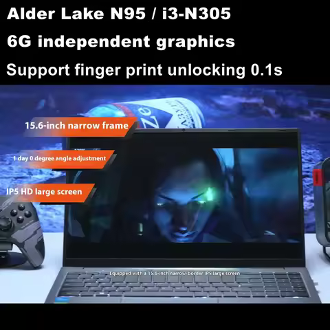 SZBOX 15.6 inch Laptop Alder Lake N95 / i3-N305 6G independent graphics Fingerprint unlocking Dual W