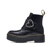 Dr.Martens Martin Boots Women's Buckle Leather Short Boots Girl Fashion Boots Zipper Heart Button Thick Sole