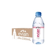 【evian依雲】天然礦泉水(寶特瓶330ml/24入)X5箱(免運費)