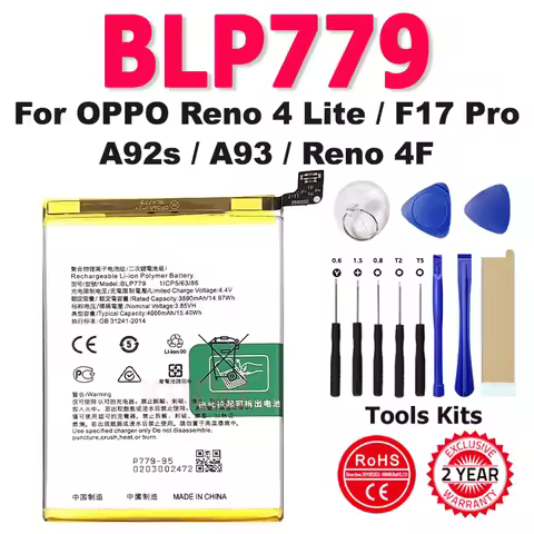 BLP779 4000mAh Phone Battery for OPPO A92S A93F 17PRO with Free Tools Kits OPPO RENO 4 5G 4 LITE Rep