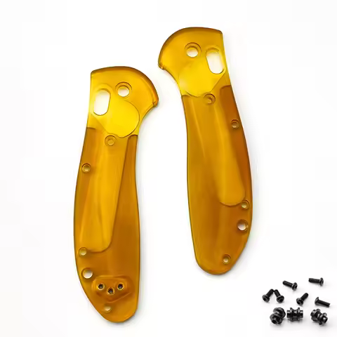 1 Pair PEI Transparent Knife Scales Grip Handle Patches For Original Benchmade Griptilian 551 550 Kn
