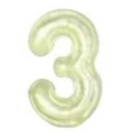 80cm jelly number 3 foil balloon