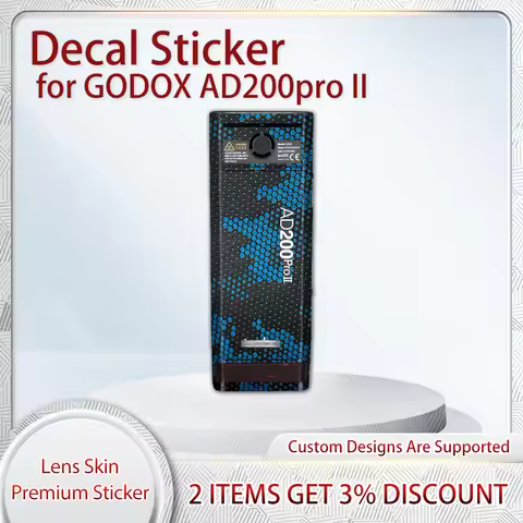 Decal Skin Protective Film for GODOX AD200Pro II Camera Flash Skin Decal AD200 Pro II Cover Film Ski