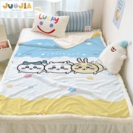 blanket selimut Bunny Flying Mouse Little Eight Crystal Flurry Selimut Comel Cartoon Office Lamb Vel