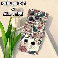 G41 - Case pro camera REALME C61 2024 - Silicone Realme C61 - CUTE CAT motif - Softcase REALME C61 -