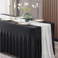 4 Feet 6 Feet 8 Feet 8 Feet Stretchable Rectangular Tablecloth Spandex Table Skirt Long Table Washab