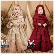 GAMIS SYARI ANAK GRATIS KERUDUNG BAJU SYARI ANAK PEREMPUAN GAMIS ANAK