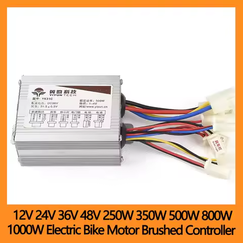 12V 24V 36V 48V 250W 350W 500W 800W 1000W Electric Bike Motor Brushed Controller DC Controller E-bik