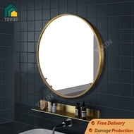YIXIN Round toilet mirror Circle mirror Wall hang Mirror Round explosion proof bathroom mirror Wall 