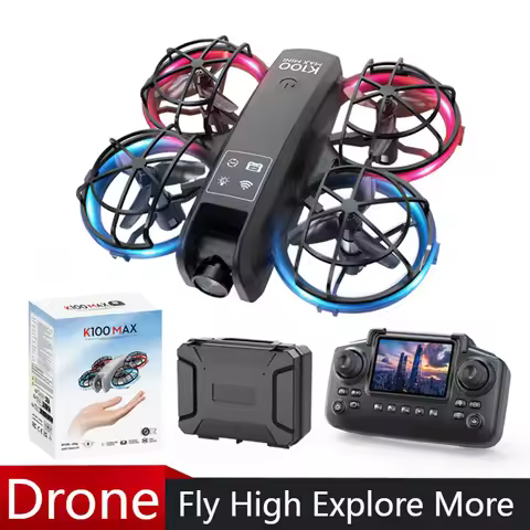 2025 NEW Mini K100 MAX Drone 4K HD Professional Dual Camera Screen Optical Flow Drone Toys Brushless