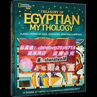 限時下殺Treasury of Egyptian Mythology 英文原版兒童百科 美國國家地理埃及神話故事 全