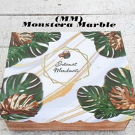 Box snack uk 15x12 Tropical (pilih motif) - Monstera Marble