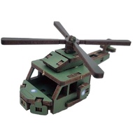 DIY材料包-迷你拼拼車-黑鷹直升機-軍綠