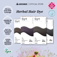 Seedbee Herb Water Hair Colour - For Grey Hair Coverage 10g/1Box (30g) [Medium Brown / Dark Brown / 