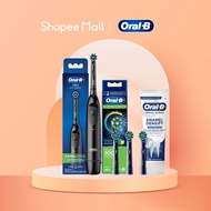 [Free Oral-B Enamel Toothpaste] Oral-B Pro Battery Electric Toothbrush 1 Count + Cross Action Black Refills 3s