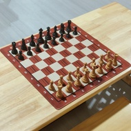 [Super Chess] Candidates Chess Set International (Chess + Rubber Board Wood Colour)